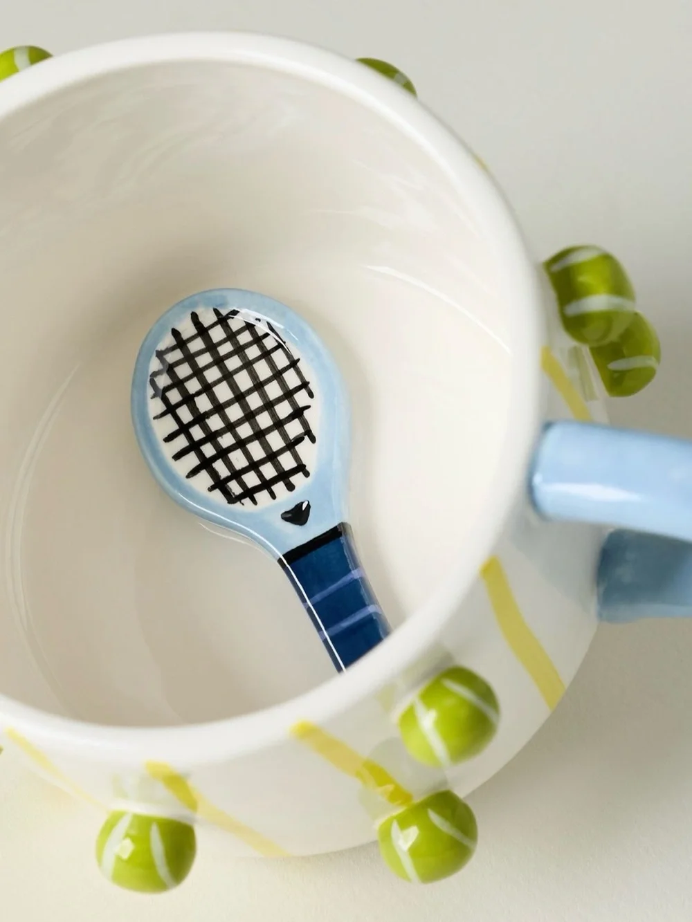 WINGED PUPA TENNIS STONEWARE HOBBY MUG